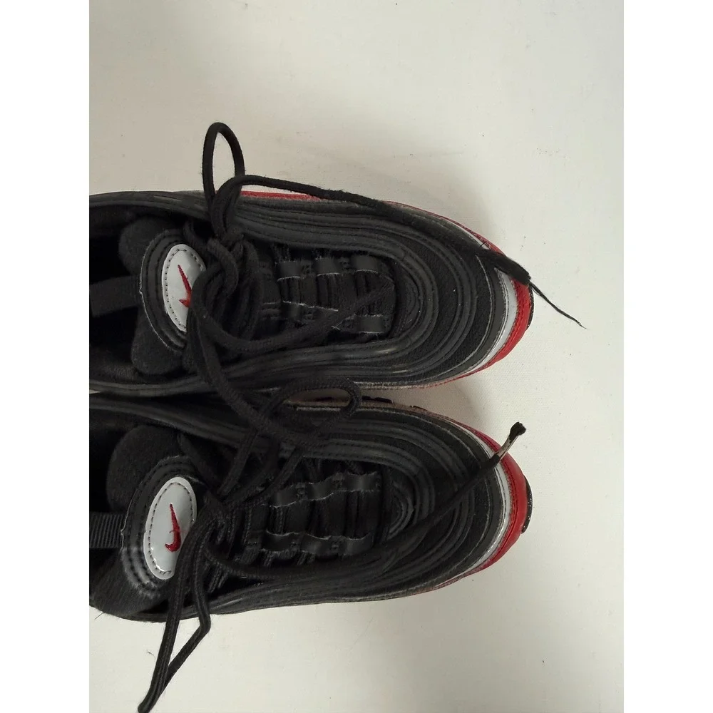 Nike Air Max 97 GS Sneakers Black Red Silver Athletic Running Shoes FB3245-001